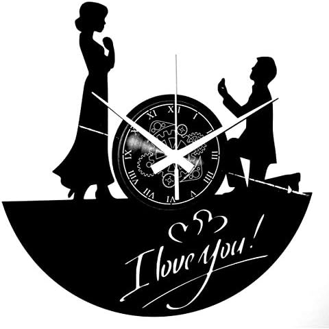 Instant Karma Clocks Vinyl Wall Clock Wedding Anniversary Love Modern Decoration Home, Black Cover
