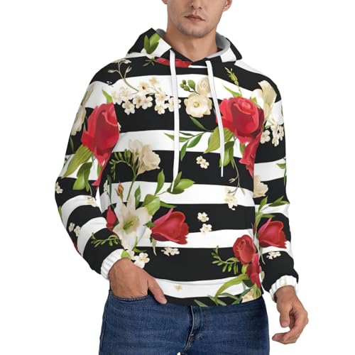Sweat sport à rayures noires et blanches EdWal pour salle de sport homme