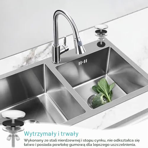 Pokrywa otworu kranu, pokrywa otworów zlewozmywakowych, srebrna