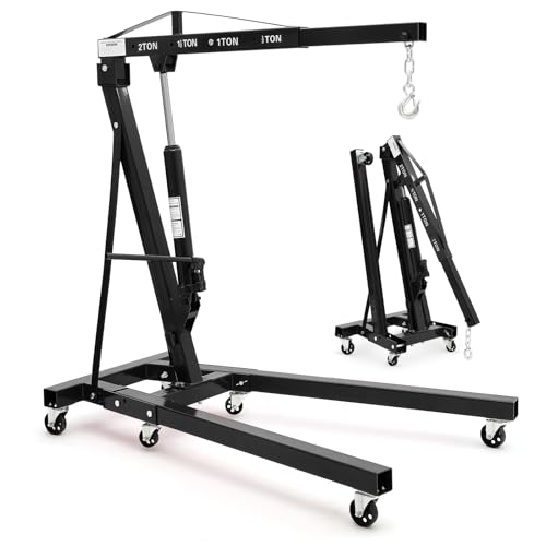 GarveeTech 2-Ton Folding Engine Hoist with Telescoping Boom