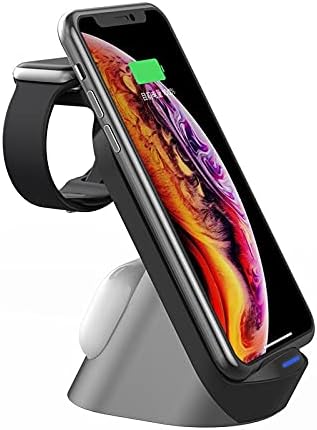 Miniatura 4 de BoxWave Cargador compatible con Huawei Mate 40 Pro - Soporte compacto inalámbrico multicarga (10W), auriculares inalámbricos Qi Stand Charger Watch