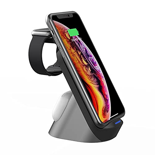 BoxWave Charger Compatible with Ray-Ban Meta Headliner (RW4009) - Compact Wireless MultiCharge Stand (10W), Wireless Qi Stand Charger Watch Earbuds - Jet Black - Thumbnail 4