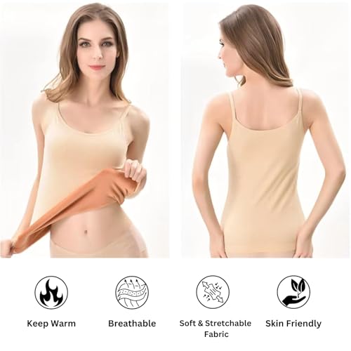 Image of Sizi Women Padded Camisole Workout Top| Tank Top with No Trace,Square Neck Seamless Vest,Elastic Removable Wide Shoulder Strap Camisole