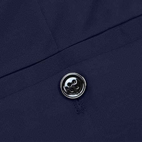 Męskie spodnie slim fit z płaskim przodem bez zmarszczek spodnie do sukienki lodowy jedwab męskie spodnie golfowe wygodne rozciągliwe spodnie garniturowe, Bądź, 46