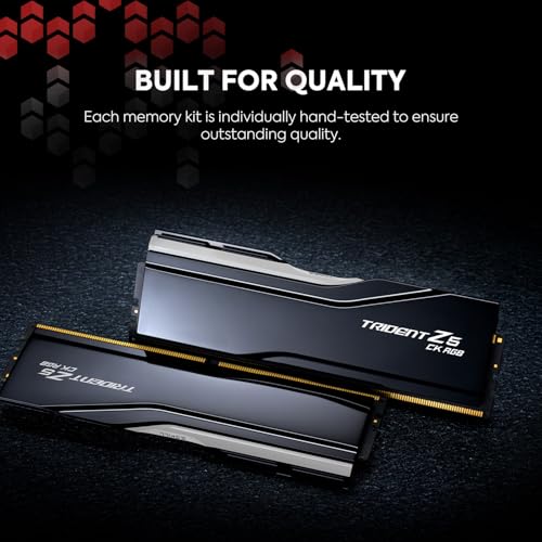 Image of G.SKILL Trident Z5 CK RGB Series (Intel XMP 3.0) DDR5 RAM 48GB (2x24GB) 8200MT /s CL40-52-52-131 1.40V Desktop Computer Memory CUDIMM - Mirror Black (F5-8200C4052G24GX2-TZ5CRK)
