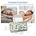 Muoigoe Digital Alarm Clock,Large Display LED And Mirror Desk Clock With Dual USB Charger Ports, 3 Levels Brightness,12/24H Alarm Clocks, Modern Electronic Clock for Bedroom Living Room Office - White