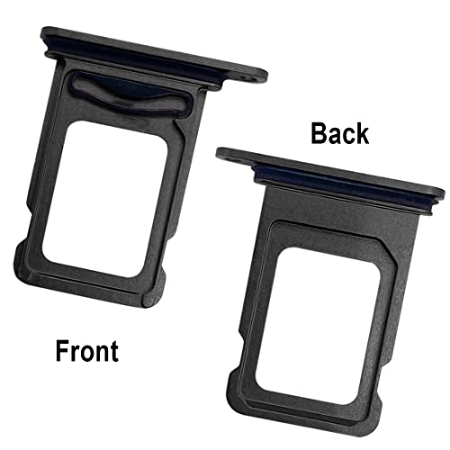 Replacement Sim Card Slot Tray Holder Compatible With Iphone 12 Pro / 12 Pro Max, 1 Metal Sim Card Tray Holder With Waterproof Rubber Gasket Ring, 1 Open Eject Pin And 1 Needle Opener Ejector, Black #TOP1