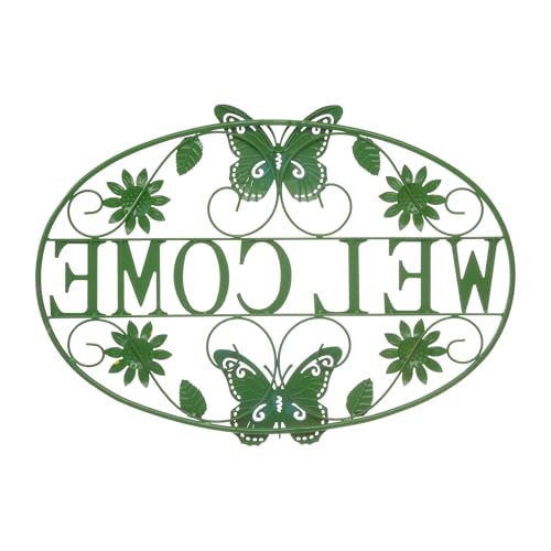 Glitzhome Metal Welcome Wall Decor - Outdoor/Indoor Vibrant Sunflower & Butterfly Garden Art for Porch Patio Yard by Glitzhome - Image 5