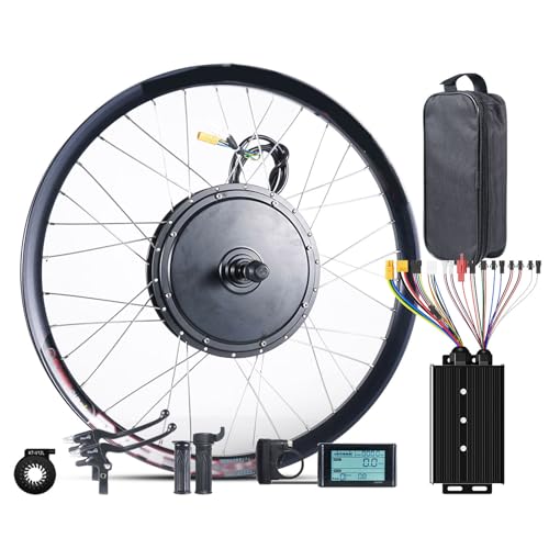 48V 2000W 27.5" Rear Wheel Ebike Conversion Kit, Electric Bicycle Motor Kit with LCD Display & PAS, Programmable Brushless Cycling Hub for Mountain Bike