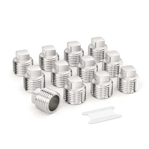 Tapón cuadrado de acero inoxidable NPT de 0.75 pulgadas TAILONZ para circuitos de fluidos (12 uds) 2