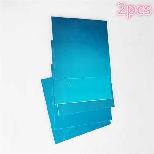 304 Edelstahlblech, Metallblech zum Basteln, gebürstete Oberfläche, flache Bleche aus Metall für Küche, DIY Handwerk – 5 Stück 100 x 100 mm dick: 0,2 mm