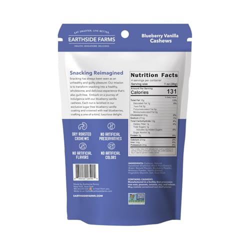 Image of Earthside Farms Blueberry Vanilla Cashews 4oz, 3 Pack