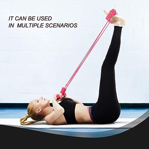 EULAPGOE4-Tube Foot Tension Rope Abdominal Exercise Equipment Tube Pedal Resistance Band - Image 4