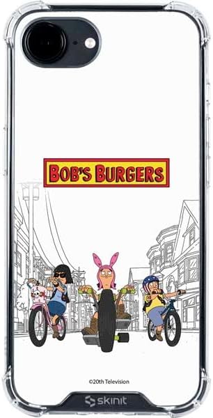 Skinit Clear Phone Case Compatible with iPhone 16e - Officially Licensed Bobs Burgers Bike Squad Design