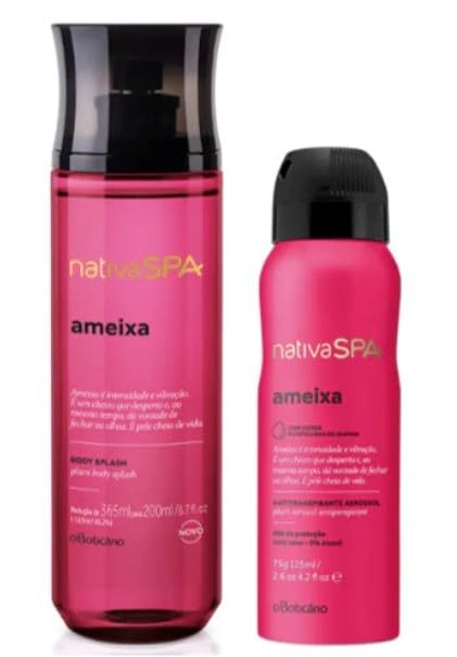 Nativa Spa Ameixa Kit 2 Produtos: Body Splash 200ml + Desodorante Aerosol 75g (48h de Proteção)