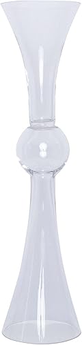 Miniatura 7 de Efavormart - Paquete de 4 jarrones de vidrio de trompeta de latour transparentes reversibles de 24 pulgadas de alto para decoración de bodas