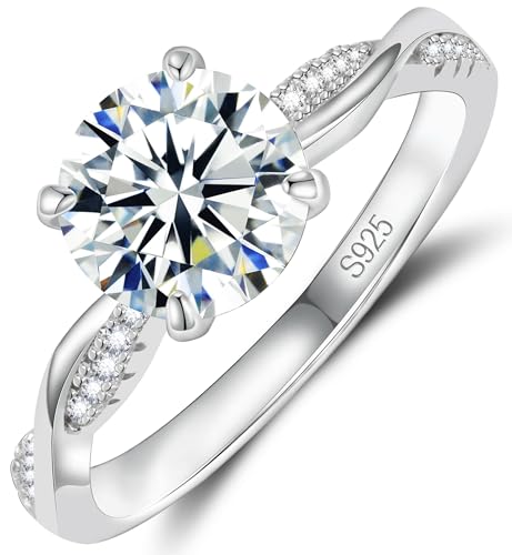 Yizone Promise Rings For Her Moissanite Engagement Rings For Women 925 Sterling Silver Engagement...