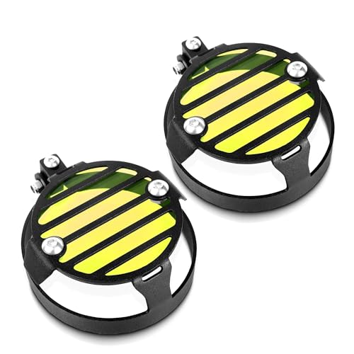 Protecteur de phare antibrouillard moto grille calandre jaune pour 800MT