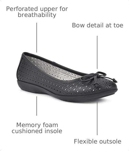 Image of CLIFFS BY WHITE MOUNTAIN Women's Cheryl Cushioned Ballet Flat