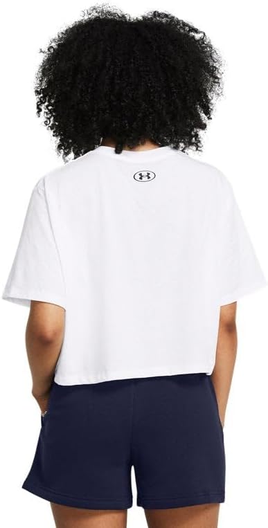 Under Armour Womens Boxy Crop Logo Short Sleeve T Shirt - Image 2