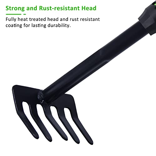 Evcitn Adjustable Hand Claw Rake,5 Tine Cultivator Tool with 40.5IN Long Handle,Aluminium and Rubber Garden Tool for Weeding Weeds,Loosening Soil,Digging Roots - Image 5