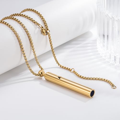 Breathing Easy Necklace, Mindfulness Breathing Stainless Steel Pendant for Stress Relief, Anxiety Management & Smoking Cessation Aid, Intricate Engraving for Men Women3