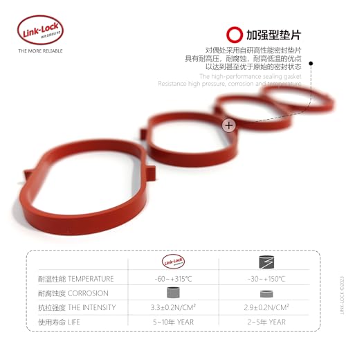 Image of Link-Lock Engine Intake Manifold Gasket Set A2700960180 2700960180 for Mercedes-Benz M270 M274 A180 B200 C200 C260 E260 GLA260 CLA260 GLC260 GLK260 V260 W246 X156 W176 W212 W213 X253 X204 W205