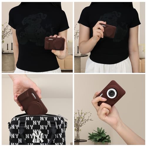 Funda de silicona para cámara Kodak PIXPRO FZ55 marrón miniatura 6