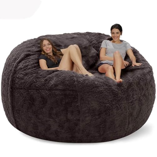 Puff Gigante Gamer 5/6/7 FT Bean Bag Chair o Cojin de Suelo Resistente y Cómodo Puff Exteriores Terciopelo Sin Relleno, Funda de Sofá Cama Perezoso