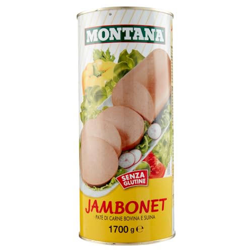 3x Montana Jambonet Pate Rind und Schweine patè di carne bovina e suina 1,7Kg + Italian Gourmet polpa 400g