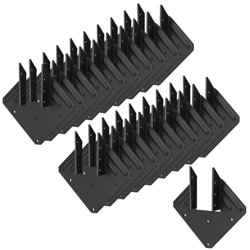 GBGS 20 Pack Hurricane Ties for 2x4/6 Wood Rafters, Black