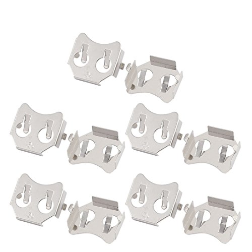 Aexit 20Pcs Batería botón de litio CR1220 CR1225 tono plateado miniatura 1