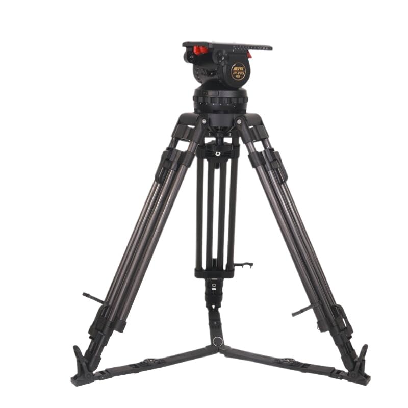JoyFoto JP-V25T 40kg Heavy Duty Professional Tripod Carbon Fiber Video Film Camera Tripod Kit with Fluid Geared Head