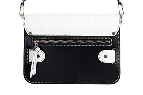 Bolsa de ombro feminina de couro texturizado multicolorida Proenza Schouler