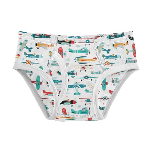 Boys' Exclusive Briefs Toddler Underwear 95% Combed Cotton Boxerbriefs 2T Airplane Pattern 64