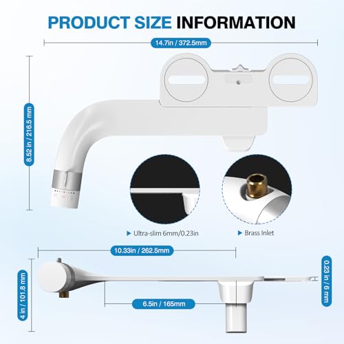 Non-Electric Bidet Attachment, Dual Nozzles, Adjustable Pressure by BIDELLE - Used condition - Image 4