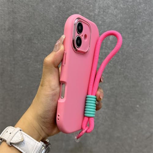Coque silicone iPhone 14 Plus avec cordon pour garder les mains libres