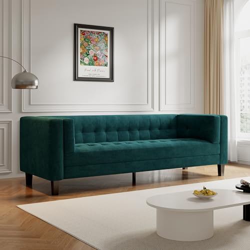 Christopher Knight Home Viola 3-Seater Velvet Sofa, Green