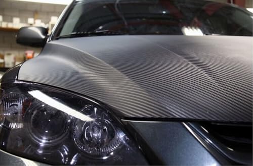 Image of WALLMATE? Matte Wrap Vinyl Peel and Stick Car & Bike Wrap Sheet Vinyl Car Wrap Sheet Roll Film Sticker Decal Sticker (12x120 /Inch, Black Carbon)