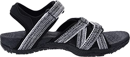 Image of WHITIN Women's Hiking Sandals with Arch Support for Outdoor Adventure C51 | Supportive Footbed with Cushioned Comfort, Breathable Open-Toe Structure, Adjustable 3-Strap Design for a Personalized Fit