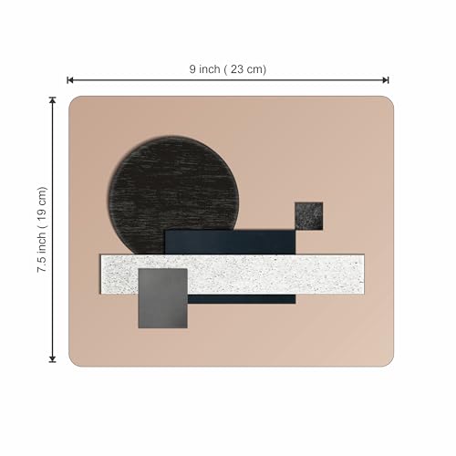 Image of Abstract Geometric Mouse Pad 9 x 7.5 Inch, 3mm Thick Non-Slip Rubber Base Mouse Pad, Modern Minimalist Design for Office, Home & Laptop Use