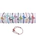 Elesa Miracle 12pc Women Girl Butterfly Bracelet Value Set Kids Party Favor Adjustable Bracelet