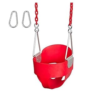 RBW TOYS High Back Toddler & Baby Swing,Baby Plastic Swing Full Bucket Toddler Swing Seat with 1.2 m Swing Chains and…