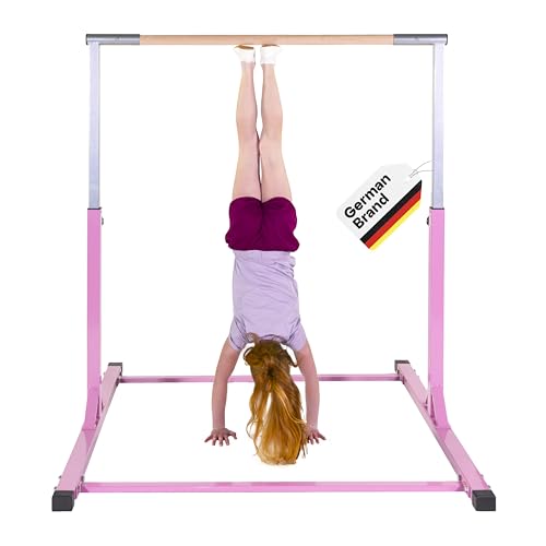 Müller & Blum Barre de Gymnastique de qualité supérieure pour Enfants, Appareil de Gymnastique réglable en Hauteur pour l'intérieur et l'extérieur, Barre...