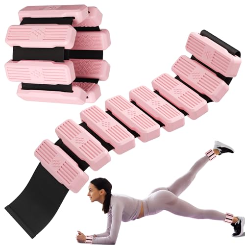 Pilates Wrist & Ankle Weights for Women, Wearable Wrist Weights & Leg Weights Set of 2(1Lb Each) Adjustable Ankle Weights for Walking, Yoga, Dance, Pilates, Pool Exercises and Gym