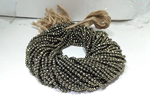 Perles de pyrite facettées de qualité supérieure pour joaillerie artisanale