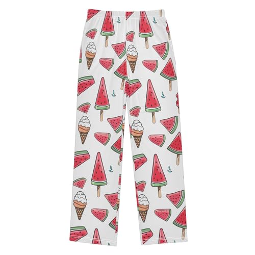 Pajama Pants Watermelon and Ice Cream PJ Bottoms Sleepwear Lounge Sleep Pant with Pockets