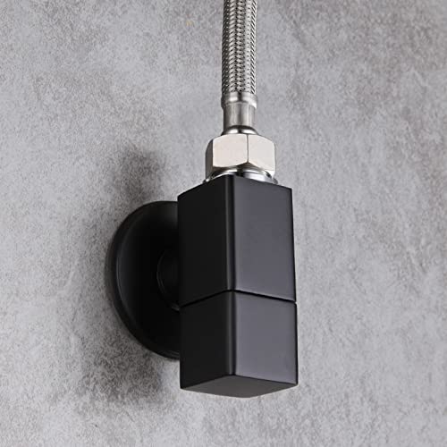 Vanne d'eau d'angle murale noire pour rénovation cuisine moderne