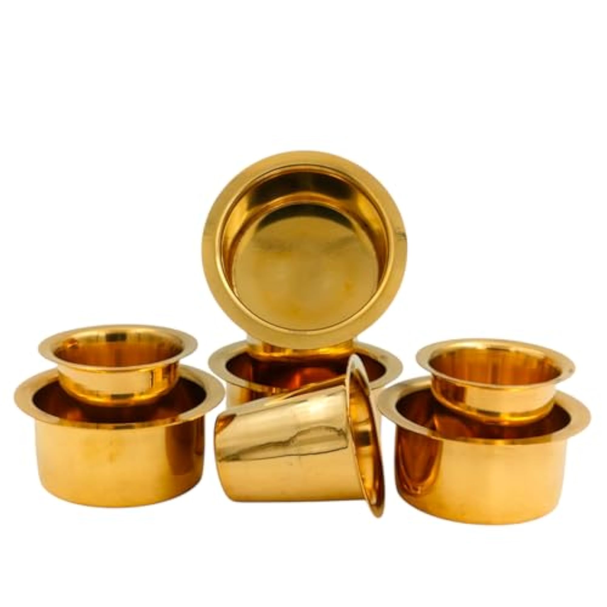 Brass Dabara Set, Traditional Coffee Tumbler for Serving