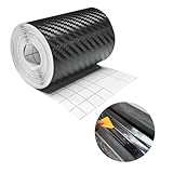 Wevdn 3D Carbon Fiber Vinyl Tape, 3 Inch×23ft Carbon Fiber Wrap Auto Door Edge Window Trim Detailing Tape, Anti-Scratch Self Adhesive Auto Door Entry Guards Vinyl Overlay Wrap Roll